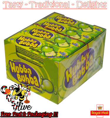 Wrigleys Hubba Bubba Kaugummi Apfelgeschmack 7g - 20er Pack (5 Stück pro Packung)