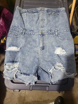 shien clothes 2xl , One Piece Denim Top-bottom Blue