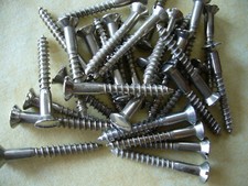 30 Linsenkopf Holzschrauben 4,5x40mm mit Schlitz DIN 95 Messing vernickelt