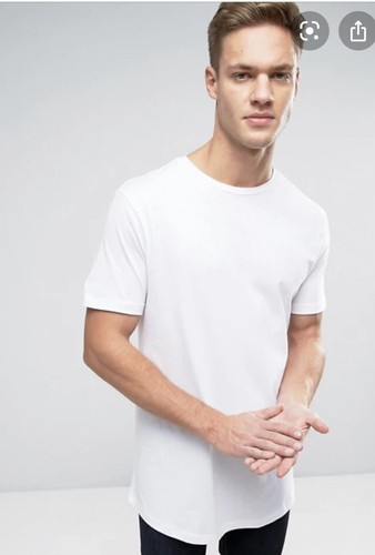 River Island Mens Boys White Longline 