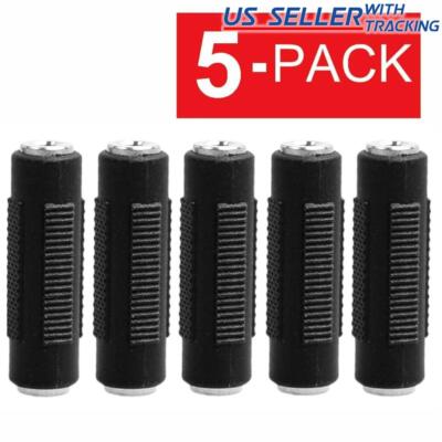 5pcs 3.5mm Aux Coupler Female F/F Stereo Audio Extension 1/8'' Cable Adapter