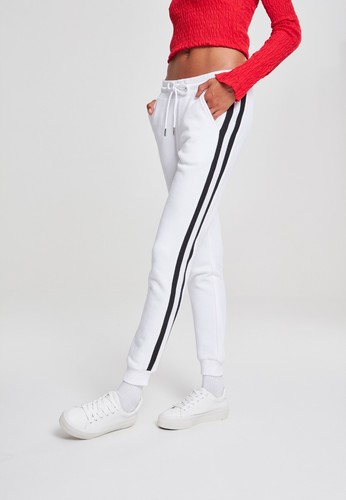 URBAN CLASSICS Pantaloni della Tuta donna sportivi a contrasto da college  White | eBay