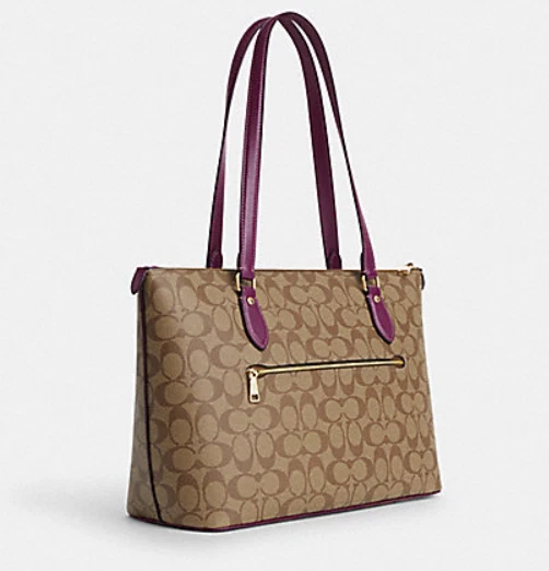 Borsa a mano Coach Gallery nuova con etichette firma kaki ch504 borsa a tracolla Deep Berry