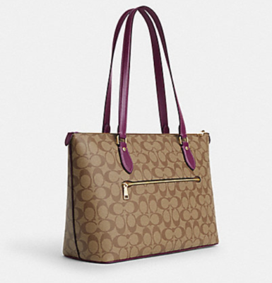 NWT COACH GALLERY TOTE KHAKI SIGNATURE CH504 HANDBAG SHOULDER BAG