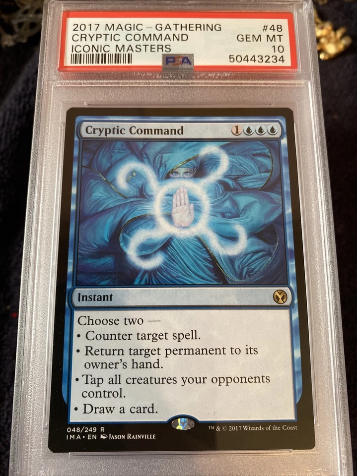 Rare PSA 10 Gem Mint Cryptic Command - Iconic Masters-MTG- Magic Pop 3! - Image 2 of 3