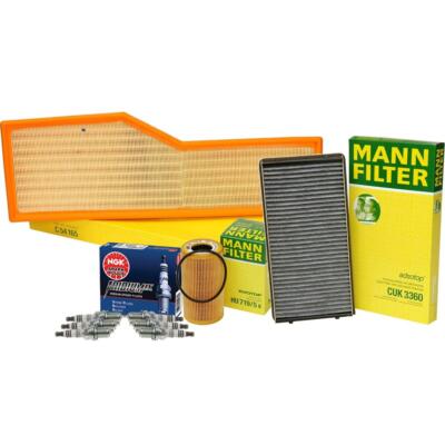 Mann Filters & NGK Spark Plugs Ignition Tune Up Kit For Porsche 911 3.6 H6 02-05