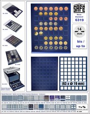 SAFE-M&uuml;nzboxen-6319-NOVA-blau-63-F&auml;cher-19-20mm-F&uuml;r-2-5-Pfennige-2-Cent-Euro