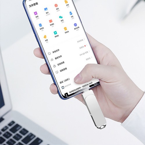 Metal OTG USB Flash Drive 3.0 Type C Memory Sticks For iPhone 15 14 13 Android - Photo 8/11