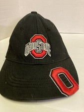 Ohio State Youth Ball Cap Black With OHIO STATE Over Red O- Red O On Bill
