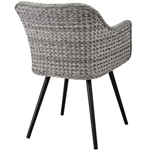 Endeavor Outdoor Patio Wicker Rattan Dining Armchair - Picture 6 of 7