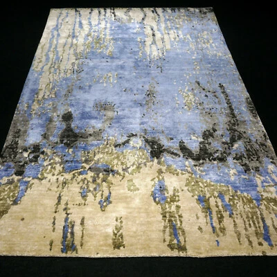 Designer Orient Teppich 255 x 170 cm Seide Modern Seidenteppich Handgeknüpft Rug - Bild 1 von 4