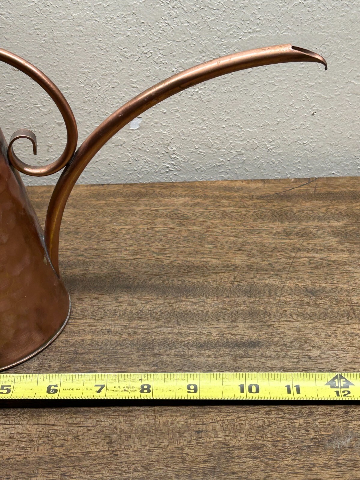 Vintage Gregorian Solid Copper Hammered Small Watering Can Jug eBay