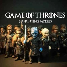 Set of 8 Thrones 3D Cute Model Statue STL Digital File 3D Printing Model Design