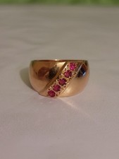 Vintage 14ct(583) Gold Ruby? Ring Size U 1/2 approx, 5.8g /H