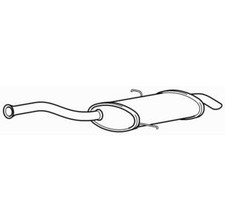 Quality Rear Exhaust Silencer Back Box for Peugeot 5008 HDi 115 1.6 (2012-2017)