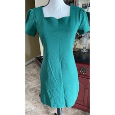 Banana Republic women's square neck a-like green dress size x-small