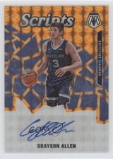 2019-20 Panini Mosaic Scripts Orange Prizm Grayson Allen #SC-GAL Auto 8em