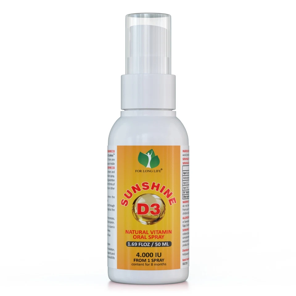 D3 SUNSHINE 4000 UI - Vitamina D3 para Huesos, Dientes e Salud Inmune - Pack de 3 Foto 2 de 4