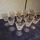 STUNNING SET(12) VTG WATERFORD Crystal ASHLING  Water Goblets SIGNED 7"H Ireland