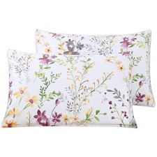 100 Egyptian Cotton Pillowcases Spring Garden Floral Printed Pillow Cases Se...