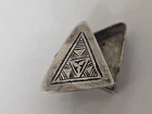 ANTIQUE PILL BOX POISON BOX STERLING SILVER VERY RARE !