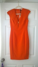 Orange Versace Collection short dress with Medusa zipper brand new with tags