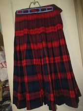 Pendleton 100 Wool Women's Plaid Pleated Skirt REVERSIBLE AS IS CONDITION