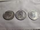 Lot of 3 Three 40% Percent Silver Kennedy Half Dollars 1967, 1968, & 1969