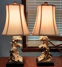 Uttermost Ocean Sea Wave Table Lamps Pair Set...