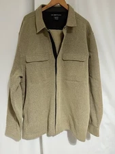 Exofficio Jacket Mens  XXL Fleece Travel Hiking Outdoor Casual Zip Tan Black