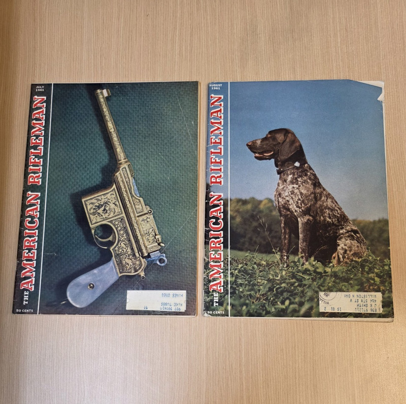 The American Rifleman Vintage Magazine Lot of 2: Jul 1961 & Aug 1961