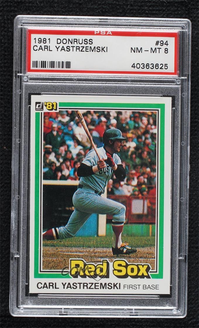 1981 Donruss Carl Yastrzemski #94 PSA 8 HOF n8a
