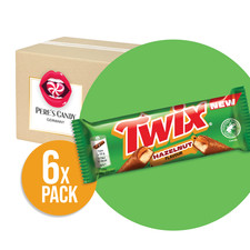 6er Pack TWIX Hazelnut – Knusperkeks (26%) mit zartem Karamell (32%), umhüllt vo