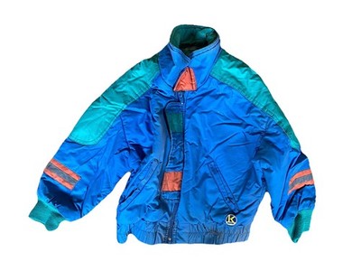 Vintage Ketch Coat Kids Boys 1990s Blue Winter Orange Teal Childrens Jacket 3-4
