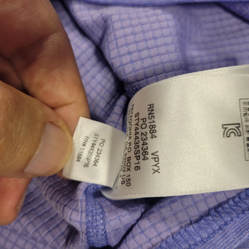 Camisa capa base peso medio Patagonia Capilene para mujer pequeña lavanda Polartec Foto 4 de 4