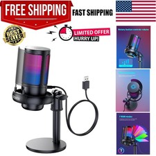 Gaming Microphone for PC: USB Mic for Podcasts Videos  Streaming - Condenser...