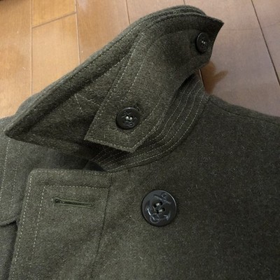 RRL Pea Coat Wool LEWIS Twill Olive Size XS With Tag Double RL