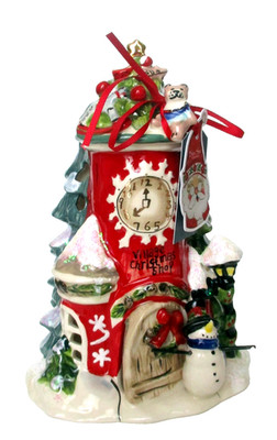 NEW Blue Sky Clayworks Village Christmas Shop Candle House, Christmas Village