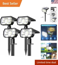 High-Performance Solar Landscape Lights - 4 Pack, 56 LED Cool White Light