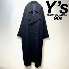 Yohji Yamamoto Y’S Long Jacket Double Breast Wool design trench coat Japan