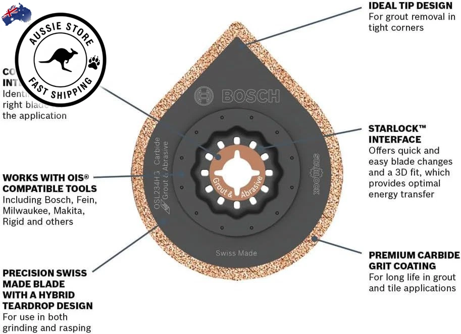 Bosch OSL234HG Starlock Hybrid Grout Blade, 2-3/4" 2-3/4  - image 4 of 4