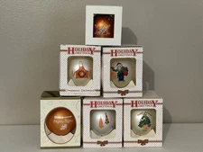 THE HOME DEPOT Employee Glass Christmas Ornament Boxed Lot of 6 EXCELLENT!