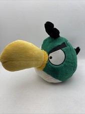 Angry Birds 7 x 14 Hal Plush Closed Beak Green Toucan Bird Commonwealth No Sound