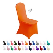 SUPERO Orange Chair Cover 25PCS, Polyester Spandex Waterproof Stretch Dining ...