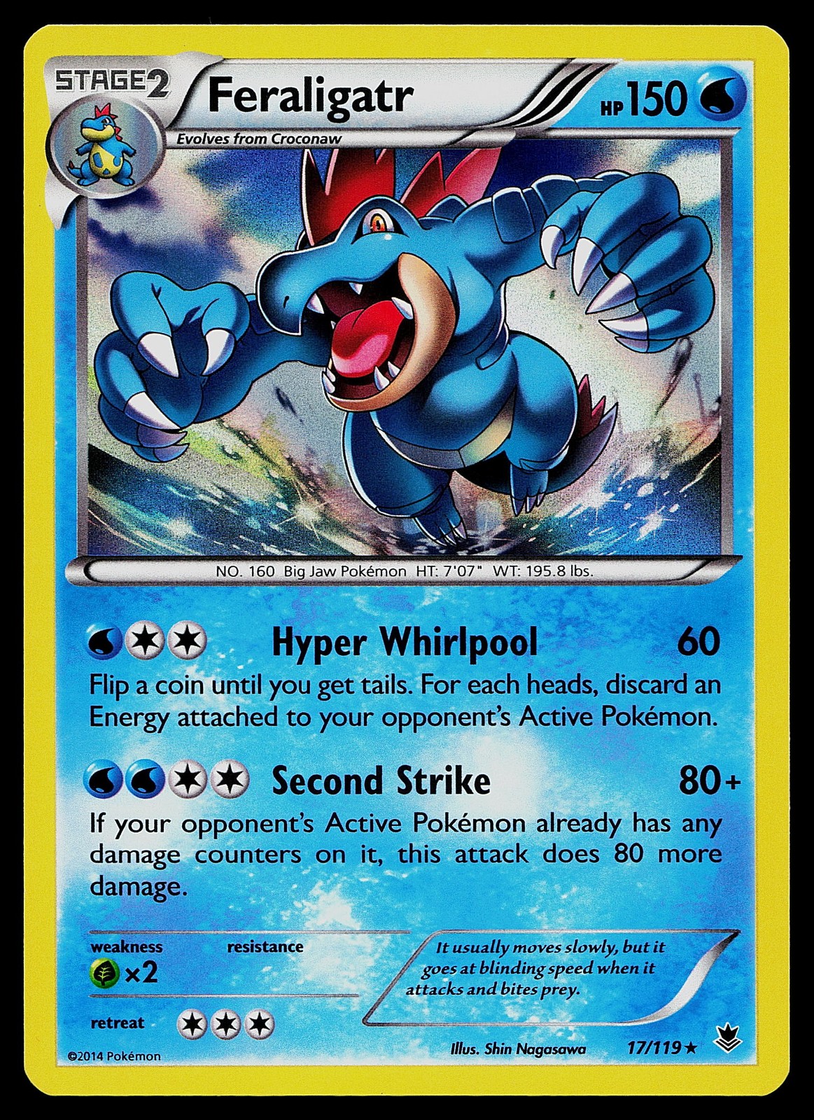 Pokemon Card - Feraligatr XY - Phantom Forces 17/119 Holo Rare