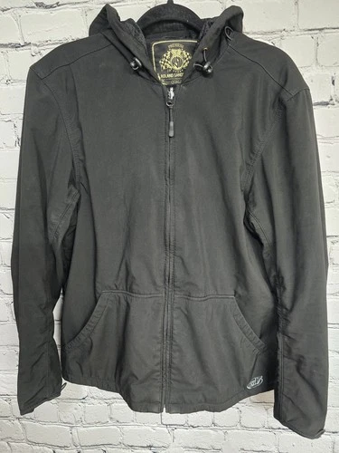 Roland Sands Design RSD Jagger Hoodie Liner Jacket Mens L Black Full Zip Moto - product listing photo