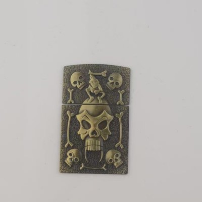 1 piece Retro zinc alloy soul sticker DIY kerosene lighter accessories 018