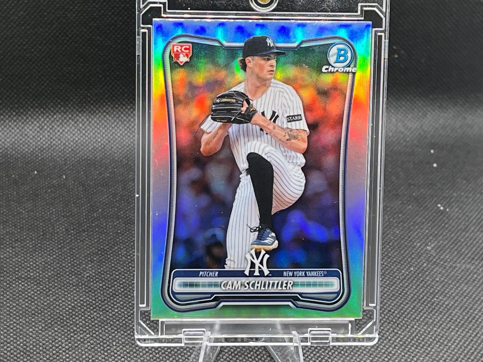 2026 CAM SCHLITTLER TOPPS BOWMAN CHROME RED RC LOGO RAINBOW REFRACTOR IN CASE SP