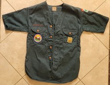 1953 Boy Scouts Venturing BSA Short Sleeve Button Shirt Uniform Green Explorers