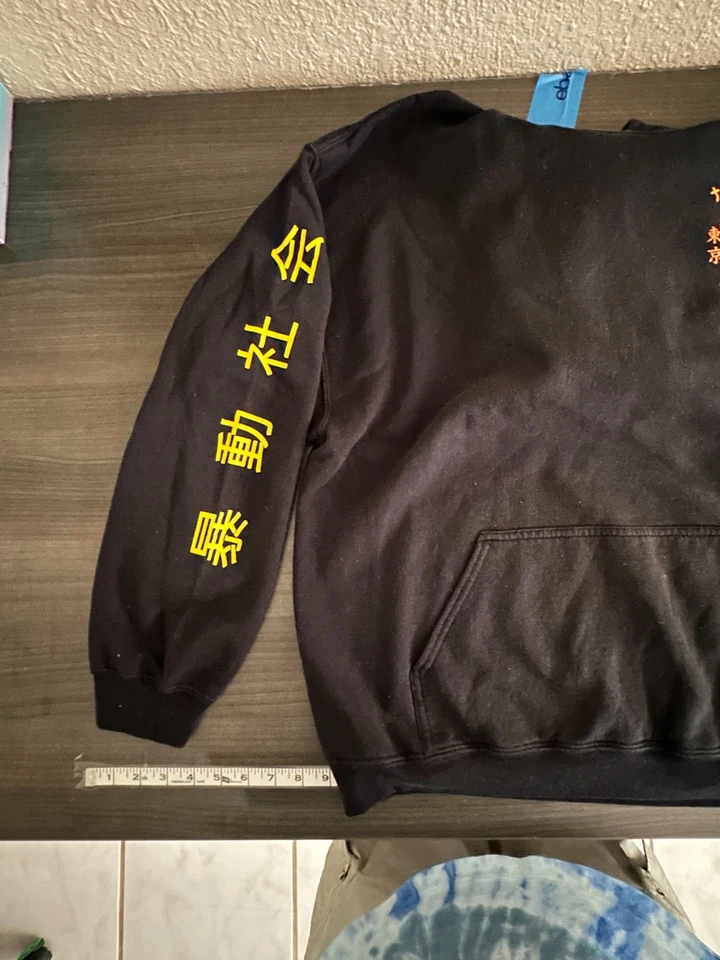 Riot Society Sudadera con Capucha Adulto XXL Negro Pullover Con Capucha DanDan Cat Foto 3 de 4